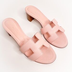 Hermes Pink Slide Sandals